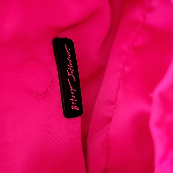 Betsey Johnson Frill Of It All Rhinstone Ruffle Shoulder Bag, Hot Pink NWT - Picture 5 of 12